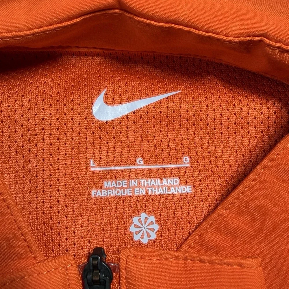 Nike Clemson Tigers Sideline Coaches Jacket Mens Large On-Field Zip Up Orange